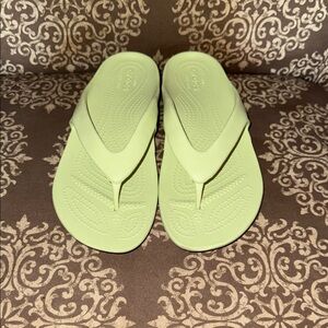 CROCS Mint Green Flip Flops
